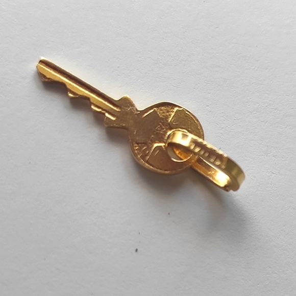 Key Solid Yellow Gold Pendant Charm - Picture 9 of 13